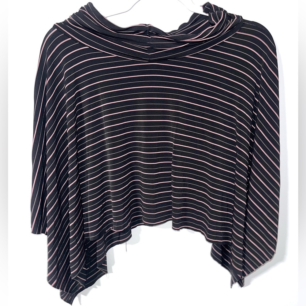 Vintage Giorgio Fiorlini Collection Y2K Made in USA Mock Neck Pink & Black Shaw
